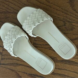 Dolce Vita Cream Grazie Braided Slide Sandals